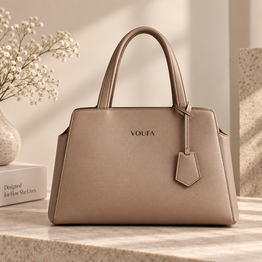 Arch Structured Tote Bag | Taupe